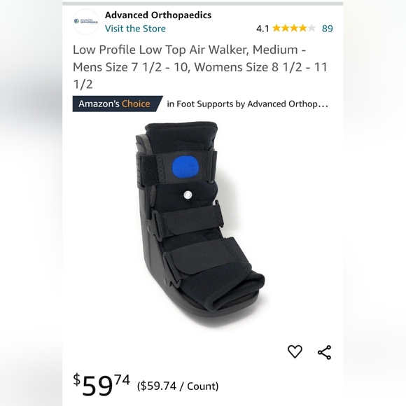 Advanced Orthopaedic Walker Boot Women's Size 8.5 to 11.5 - Picture 9 of 16